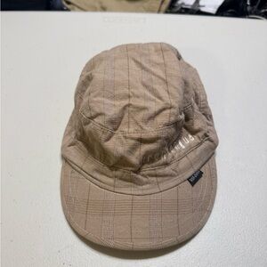 Casual Beige Plaid Women's Cap